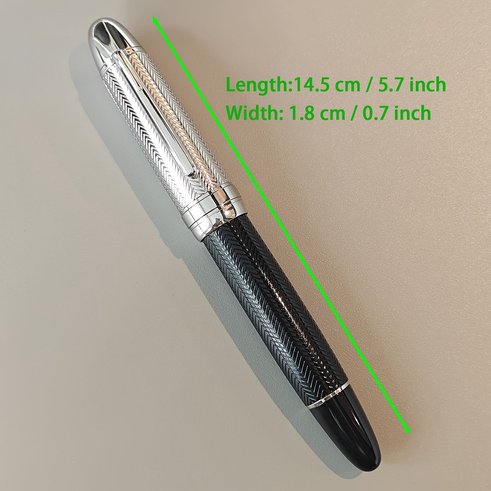 Professional Big Heavy Smooth Writing Roller Pen, Classic Carved Design, Perfect for Men Gifts or Daily Use, 1 pc
