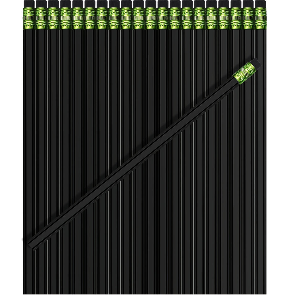 120pcs HB Pencils Unsharpened Pencils with Eraser Wooden Hexagonal Pencils for Adults Gifts Graphite Pencils for Exams Office Sketching(Black, Green, Simple)