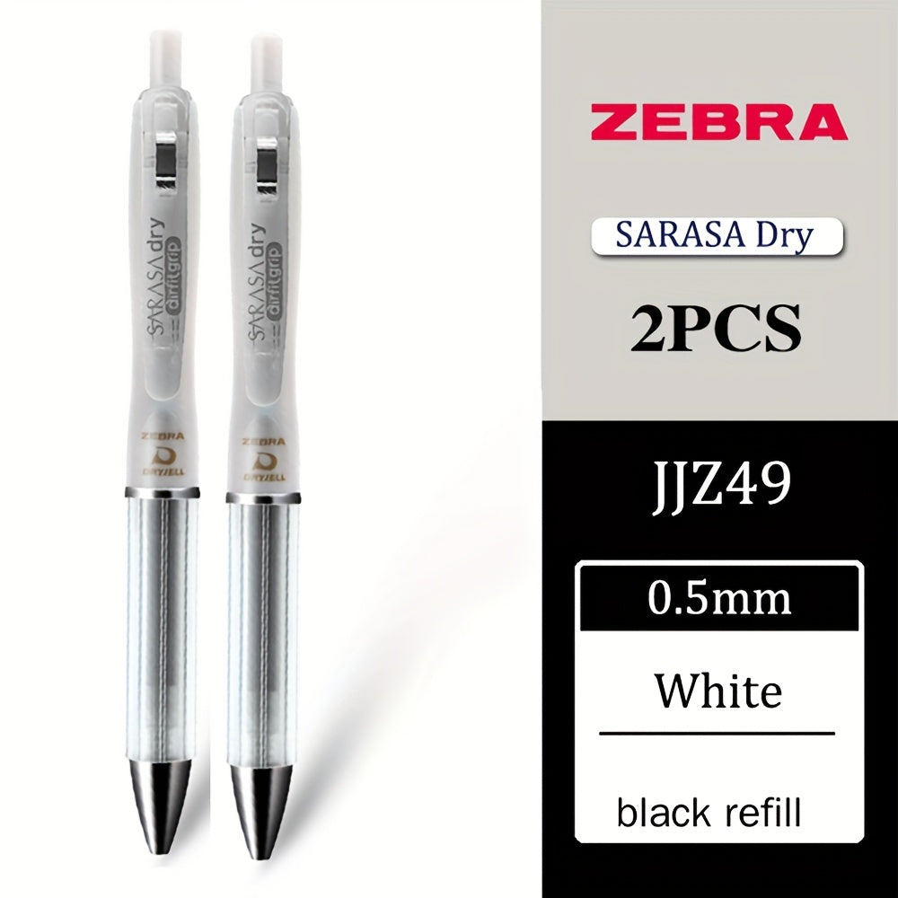 Pack of 2 ZEBRA Ballpoint Pens JJZ49 SARASA Anti-Fatigue 0.4\u002F0.5Mm Signature Pens with Replaceable Black Ink Refills