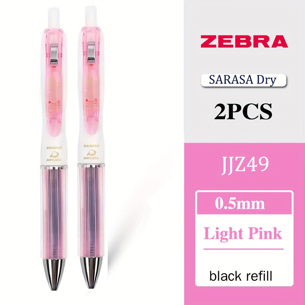 Pack of 2 ZEBRA Ballpoint Pens JJZ49 SARASA Anti-Fatigue 0.4\u002F0.5Mm Signature Pens with Replaceable Black Ink Refills