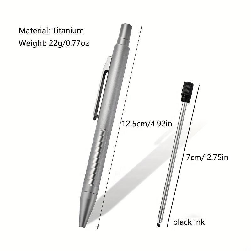 Titanium Ballpoint Pen, Everyday Carry Writing Pen