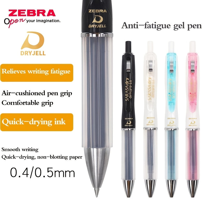 Pack of 2 ZEBRA Ballpoint Pens JJZ49 SARASA Anti-Fatigue 0.4\u002F0.5Mm Signature Pens with Replaceable Black Ink Refills