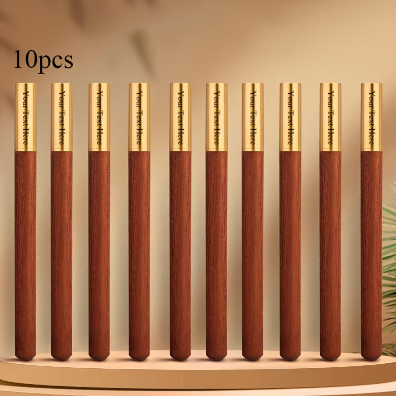 10pens Three Colors Signature Pens Ballpoint Pens 0.38 Pens Fine Tip Metal Neutral Pens Japanese Pens Fine Tip Roller Black Pens Wooden Writing Pens Wooden Pens Brass Office Daily Use