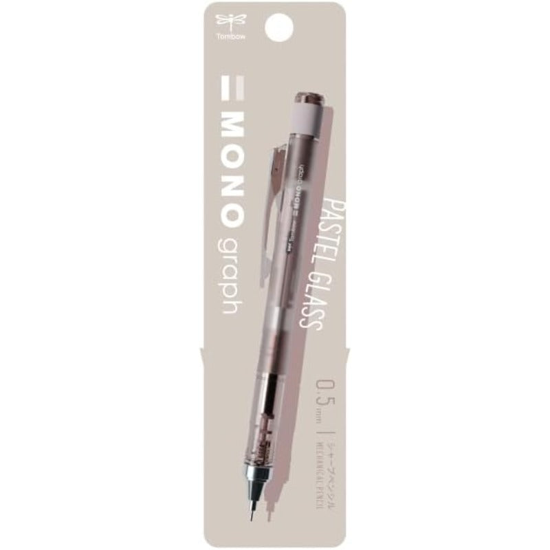 Tombow Mechanicai Pencil | Mono Graph with Innovative Shake-Mechanism, MONO Eraser, Limited Edition, Pastel Color 0.5mm Brown