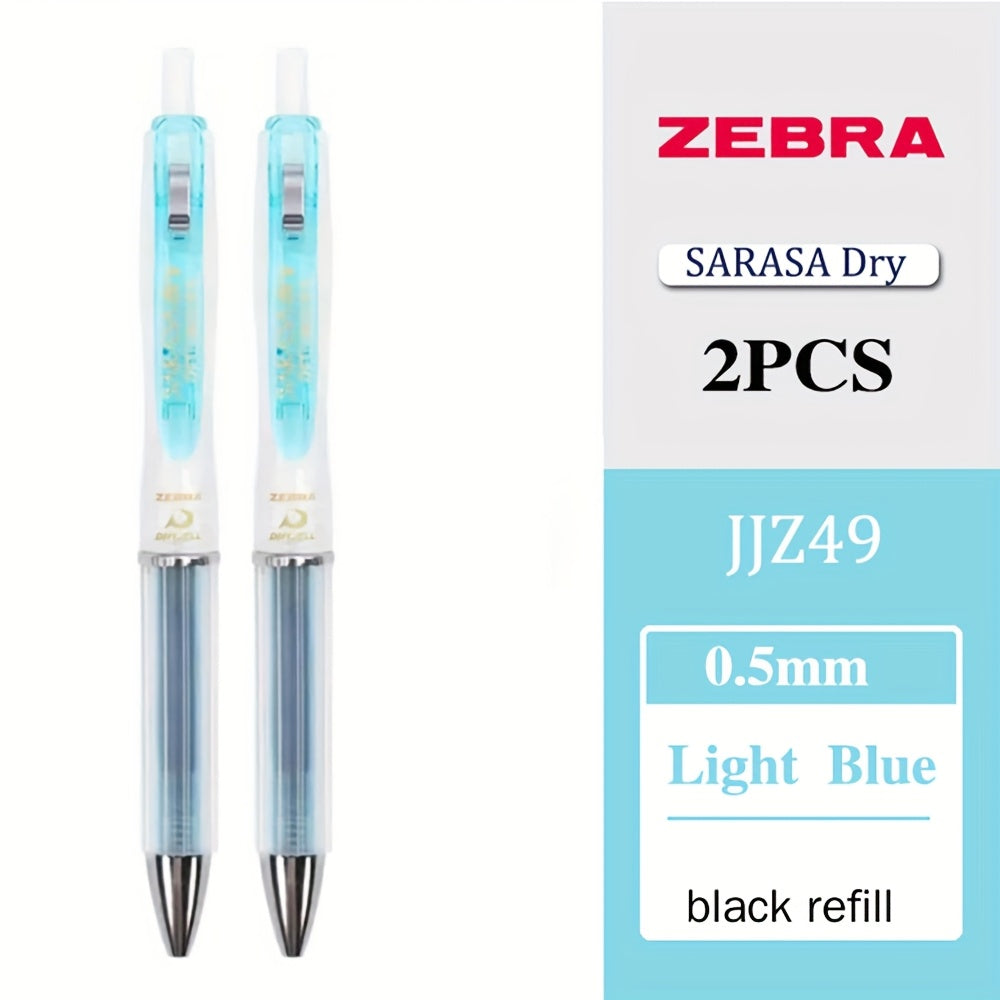Pack of 2 ZEBRA Ballpoint Pens JJZ49 SARASA Anti-Fatigue 0.4\u002F0.5Mm Signature Pens with Replaceable Black Ink Refills