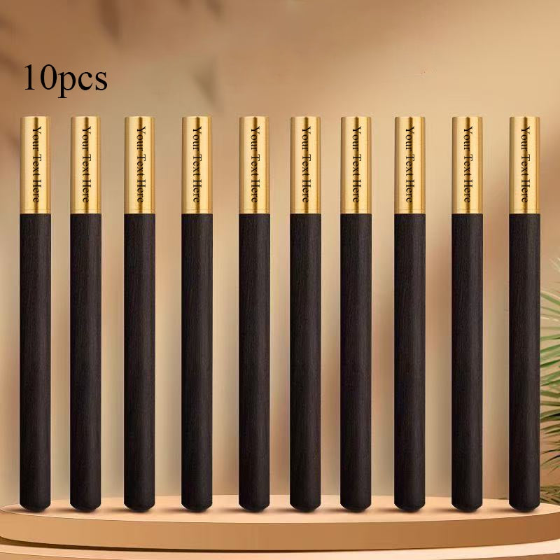 10pens Three Colors Signature Pens Ballpoint Pens 0.38 Pens Fine Tip Metal Neutral Pens Japanese Pens Fine Tip Roller Black Pens Wooden Writing Pens Wooden Pens Brass Office Daily Use